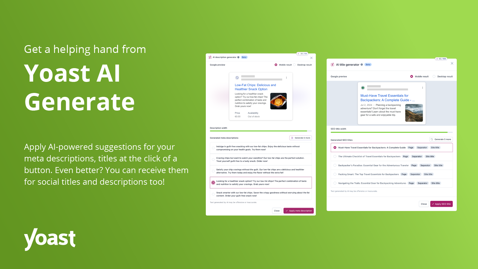 SEO titles and descriptions: AI-powered suggestions from within the Shopify product editor